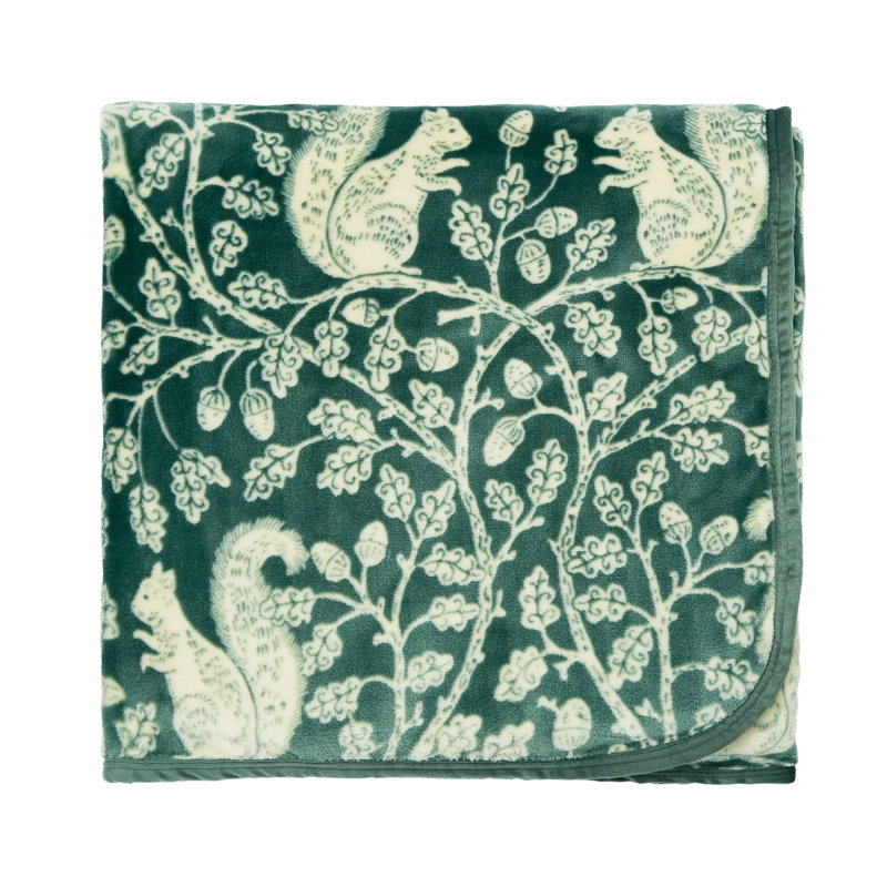 Squirrels Fleece Throw