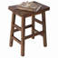 Tabouret de comptoir en bois d'acacia massif Durango de 26 po, naturel-621266854-543904401