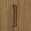 Armoire d'appoint Nyara, portes cannelées et rangement, bois beige antique 68 po