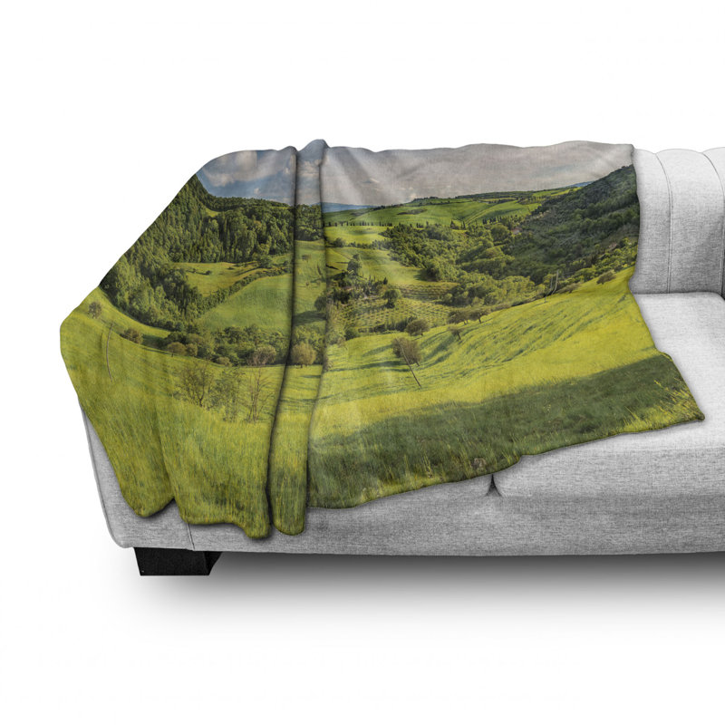 Hand Woven Throw Blanket, 70" W x 90" L
