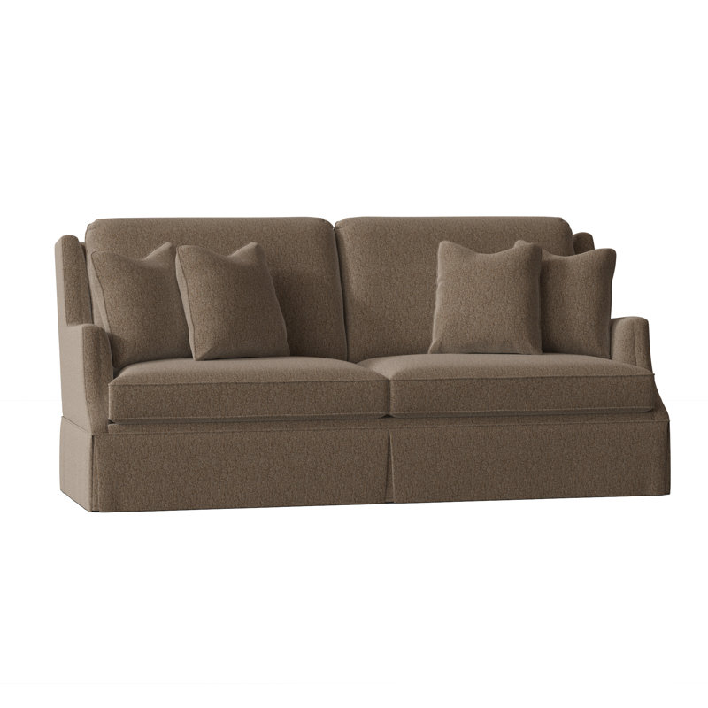 Savannah 87.5" Round Arm Sofa with Reversible Cushions, 9508 Hazelnut Polypropylene/Olefin