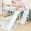Lit superposé simple au-dessus de double avec glissade et escalier de rangement-1003021770