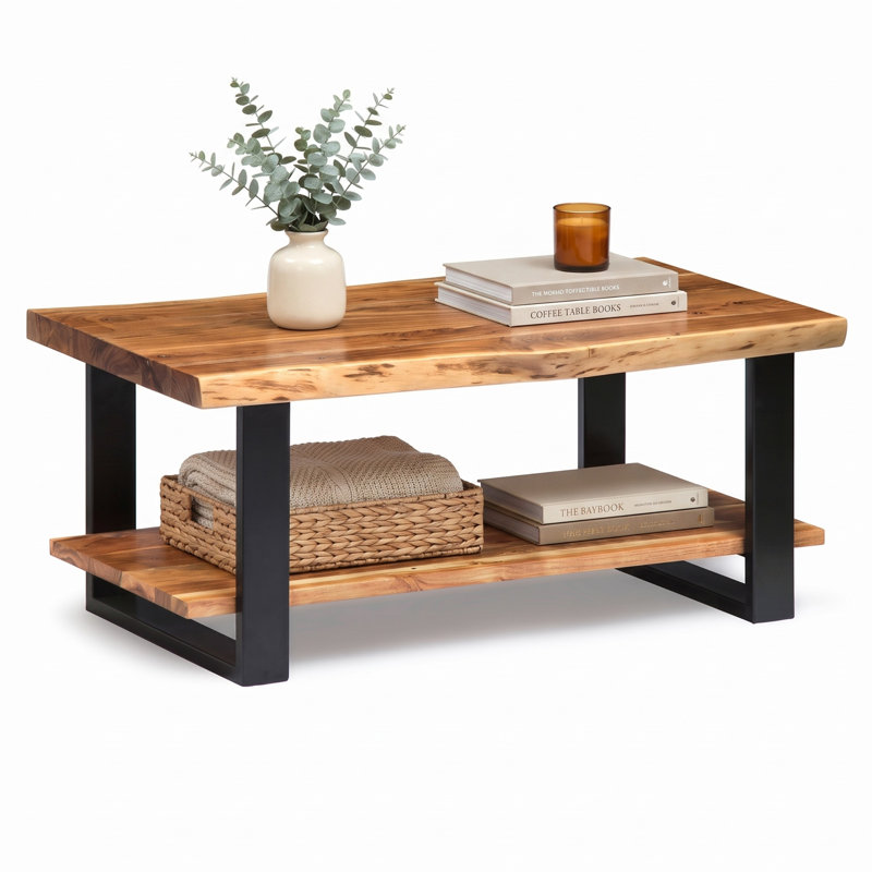 Solid Wood Top Coffee Table