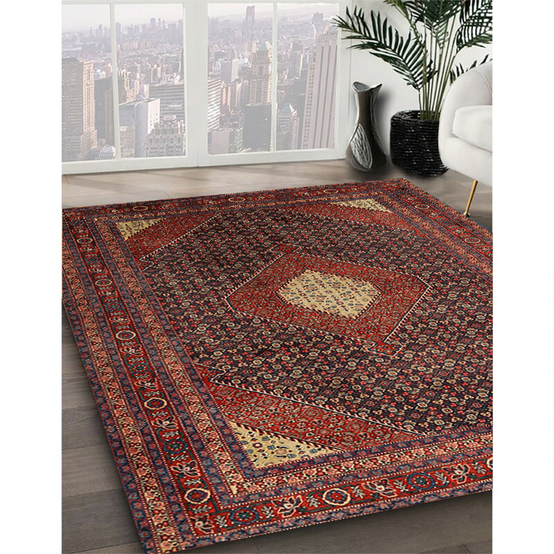 Tapis traditionnel gris clair Aristotle, Rectangle 7 pi x 10 pi