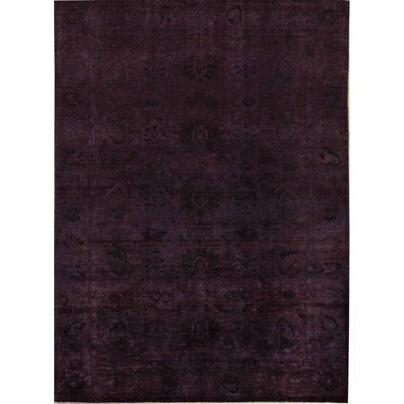 Tapis noir de haute qualité noué à la main