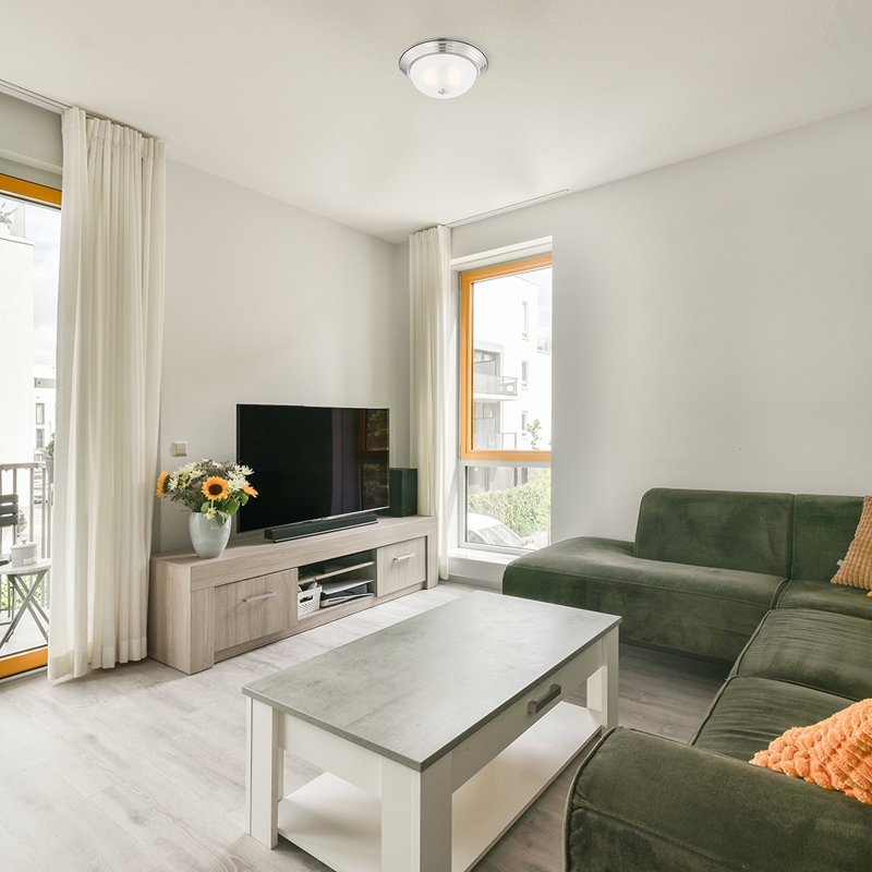 Miesner Glass Flush Mount, Satin Platinum, 5.25" H x 13.25" W x 13.25" D