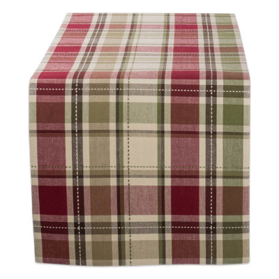Mangino Homespun Plaid Table Runner
