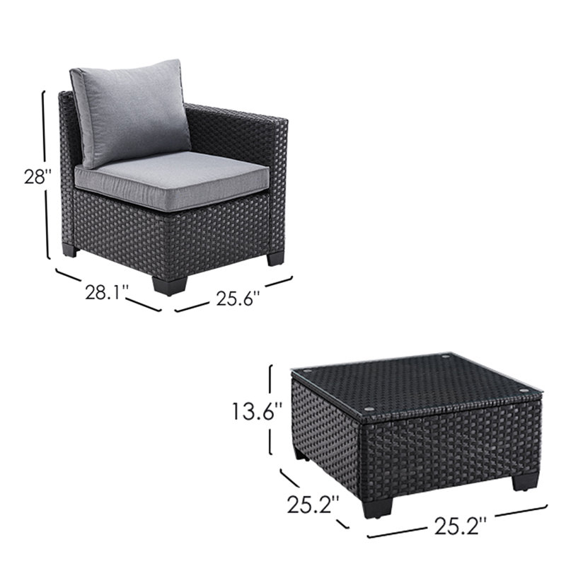 Canapé simple avec table basse