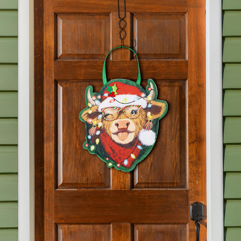 Décoration de porte Merry Highland Ho