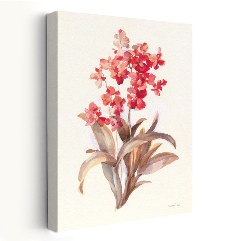Orchidée d'automne I - art floral d'automne en fleurs, H 24 po x l 16 po