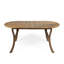 Table de salle à manger d'extérieur en bois 70 po avec plateau décoratif