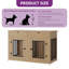 Caisse pour chien double en bois d'ingénierie avec cloison amovible Faaija-1687795028