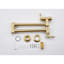 Robinet de lavabo mural brossé en or brossé - pliable, rotatif à 360 °, laiton, poignées doubles pour un débit d'eau impeccable, surface, luminaire de cuisine peu encombrant, rotatif-82456434