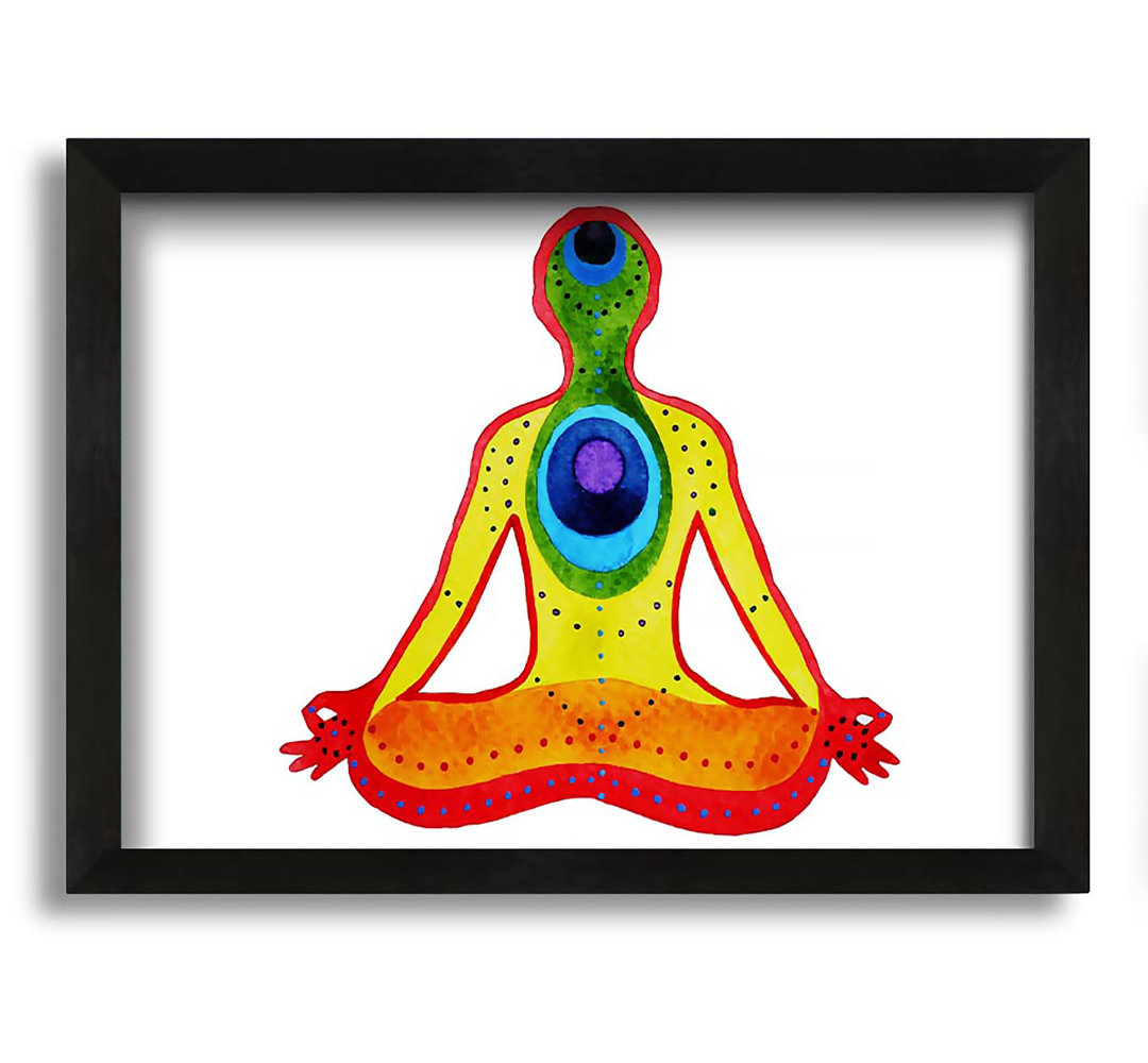 Gerahmtes Leinwandbild Chakra Meditation Colours 5