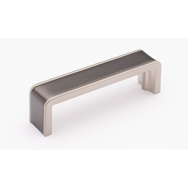 Poignée barre 4 po Fusion, Bronze industriel / nickel satiné