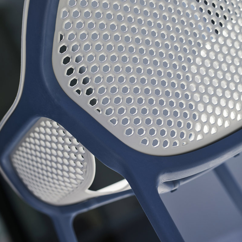 Ahria Outdoor Stacking Dining Armchair, Blue