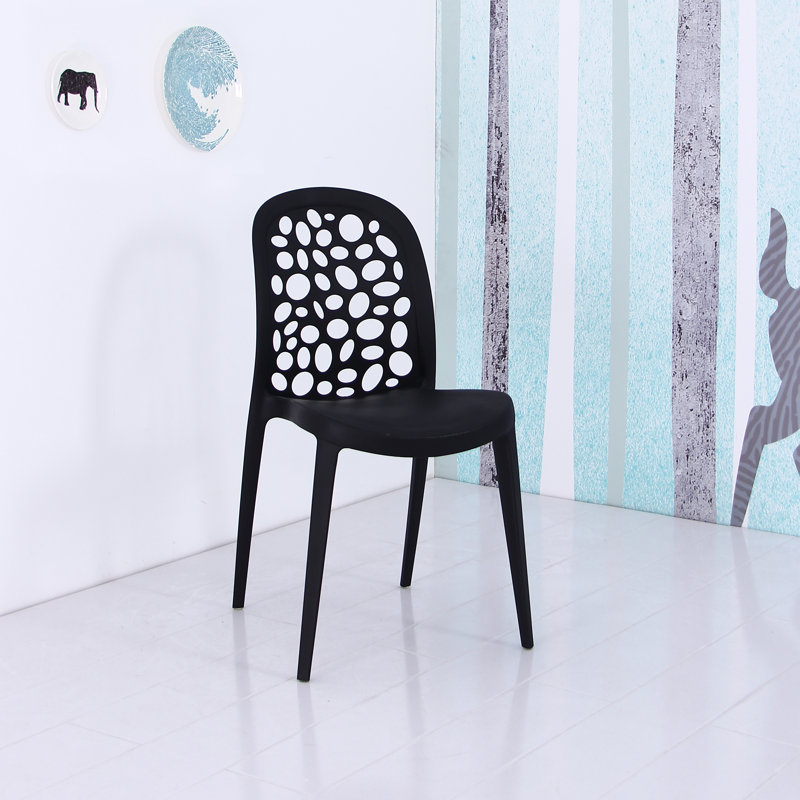 Chaise d'appoint en plastique Berlanga, Noir