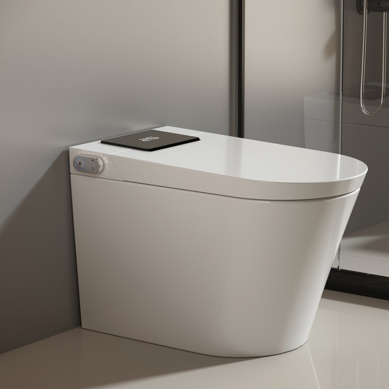 Smart Bidet Toilet With Eco Mode, Self-Cleaning Nozzle, Easy Install, High Water-Flow Wide Cleaning, Soft Close, Auto Flush