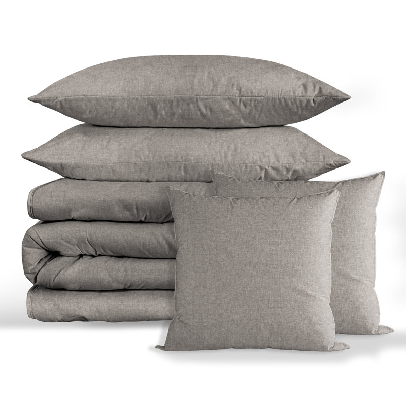  Housse de coussin carré et insert, Taupe, 18 po x 18 po