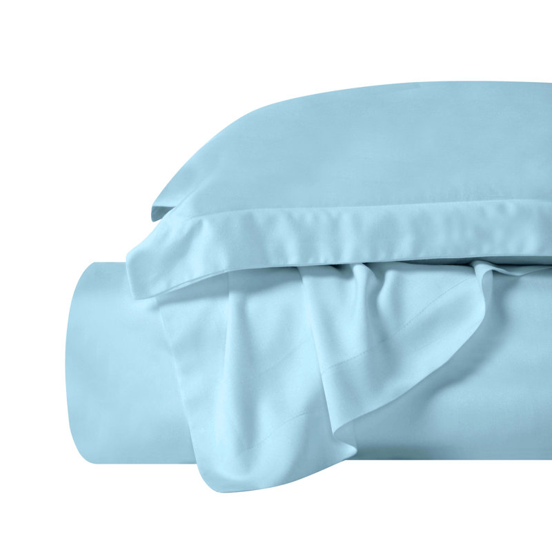 Modal from Beechwood 300 Thread Count Lightweight 3 Piece Duvet Cover Set, Light Blue, King/California King