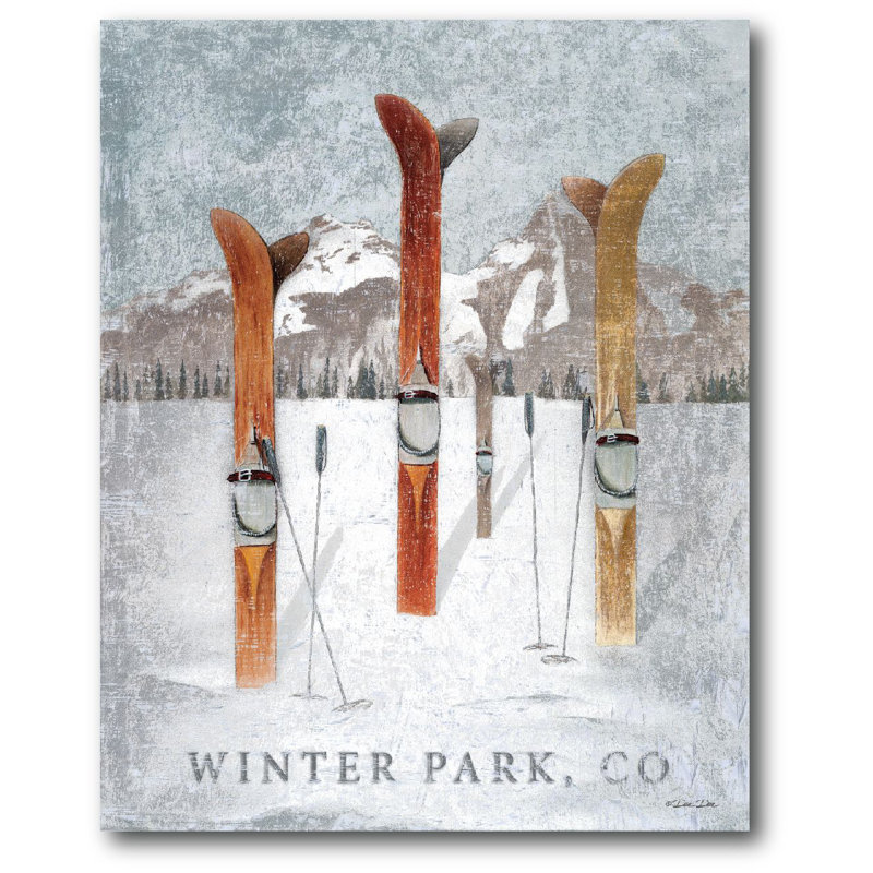 «Winter Ski», impression sur toile non encadrée, H 40 po x l 30 po x 1,5 po