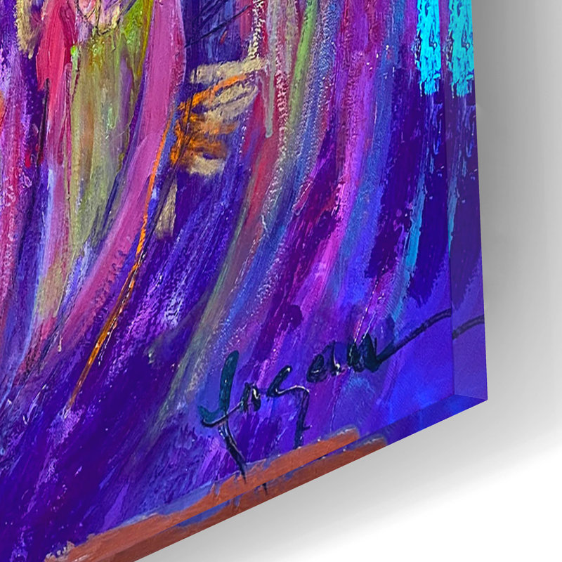  «Iris Essence 2» par Dorothy Fagan, art mural acrylique, 16 po x 12 po