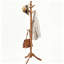 Rubberwood Freestanding 10 - Hook Coat Rack