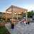 10 ft. W x 10 ft. D Western Red Cedar Urban Escape Pergola with Steel Post Brackets