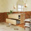 Meuble-lavabo mural simple vasque de 91,2 cm (35,9 po) avec dessus en céramique-84909156