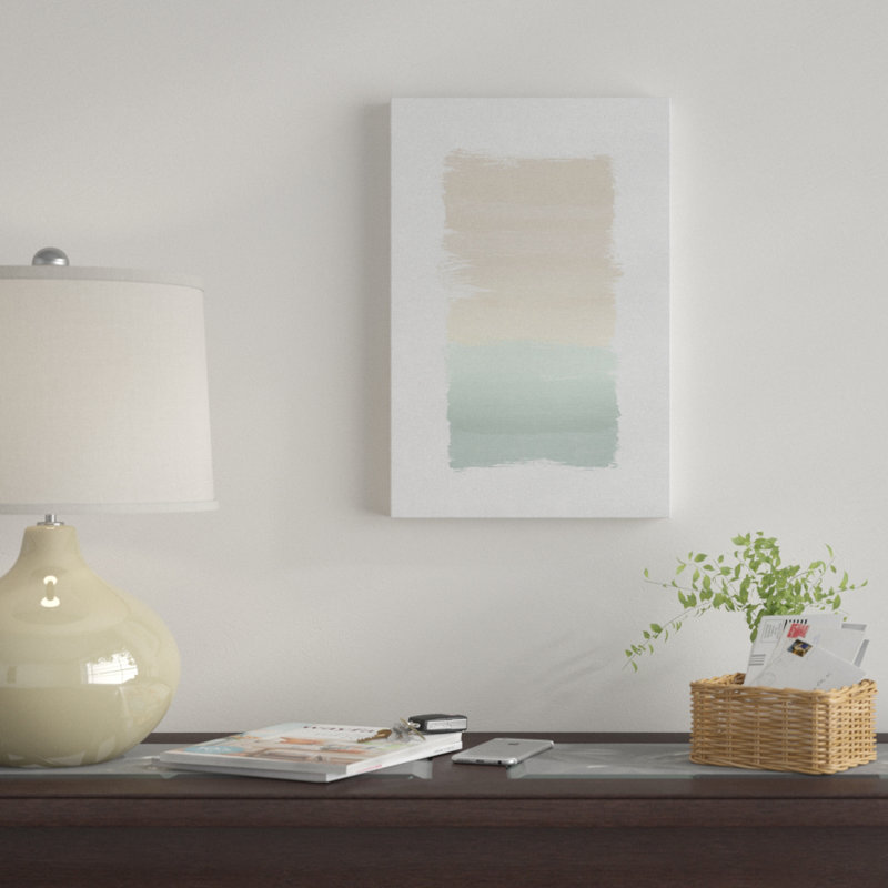 « pastel abstract », impression sur toile, H 18 po x l 12 po x P 1,5 po, Pas de tapis, Toile tendue