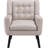 73cm Wide Tufted Polyester Armchair with Solid Wood Legs-1739323635