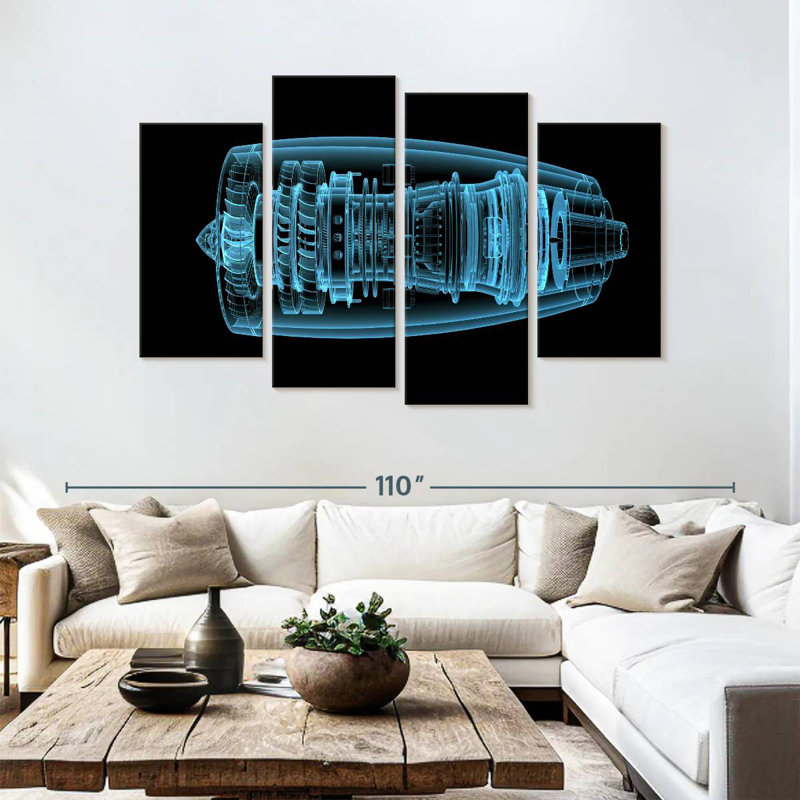 Laelle Airplane Engine Structure, 54" H x 84" W