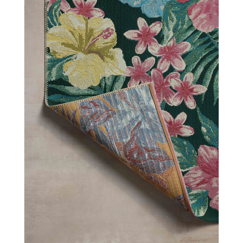 Loloi Botanical Midnight / Multi Area Rug, Rectangle 6'7" x 9'4"