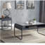 Table basse monocouche gris béton et noir