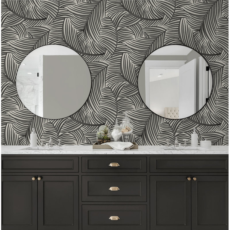 Rouleau de fleurs Bobb Peel & Stick, L 396 po x l 20,9 po, Gris anthracite