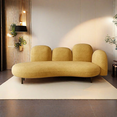Chaise longue en tissu doux