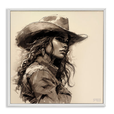 «Stoic Cowgirl Look Away», estampe numérique par RB
