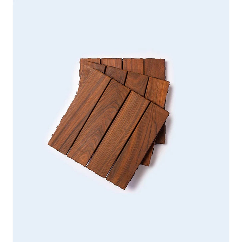 Carreaux de terrasse Maximo Ipe Bois franc tropical dense | Récolte durable (12 po x 12 po), paquet de 10, couvre 10 pieds carrés