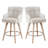 26''H Upholstered 360°Swivel Counter Height Bar Stools, Wood Legs Kitchen Island Chairs-2106701526-2106507582