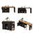 85.5" Kitchen Island with Extendable Dining Table-1271669619