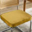 2 chaises de salle à manger modernes Mid-Century, chaises recouvertes de velours avec dossier en canne naturel et base en acier inoxydable. Débit d'air remarquable. Tissé à la main en chêne Nuance. Capacité de charge de 360 livres. Cantilever-547190054