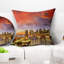 «Manhattan Skyline at Winter» - Coussin imprimé paysage urbain-30140233-30140237