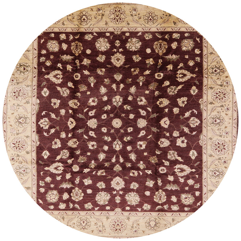 Tapis beige / brun Lillith, Rond 4 pi
