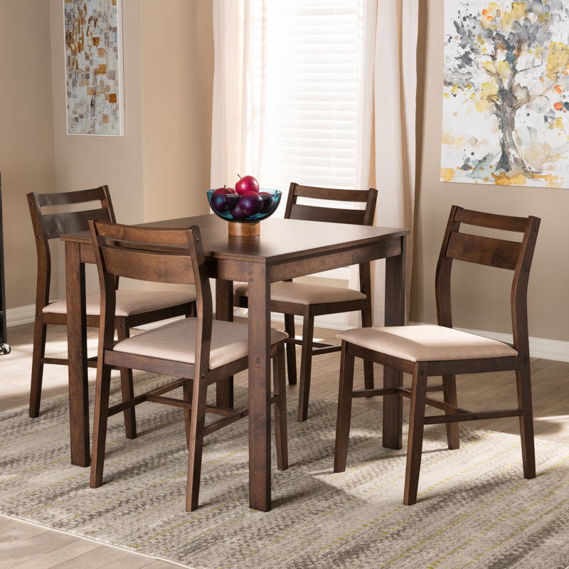 Raphael 4 - Person Four Leg Dining Set, Beige