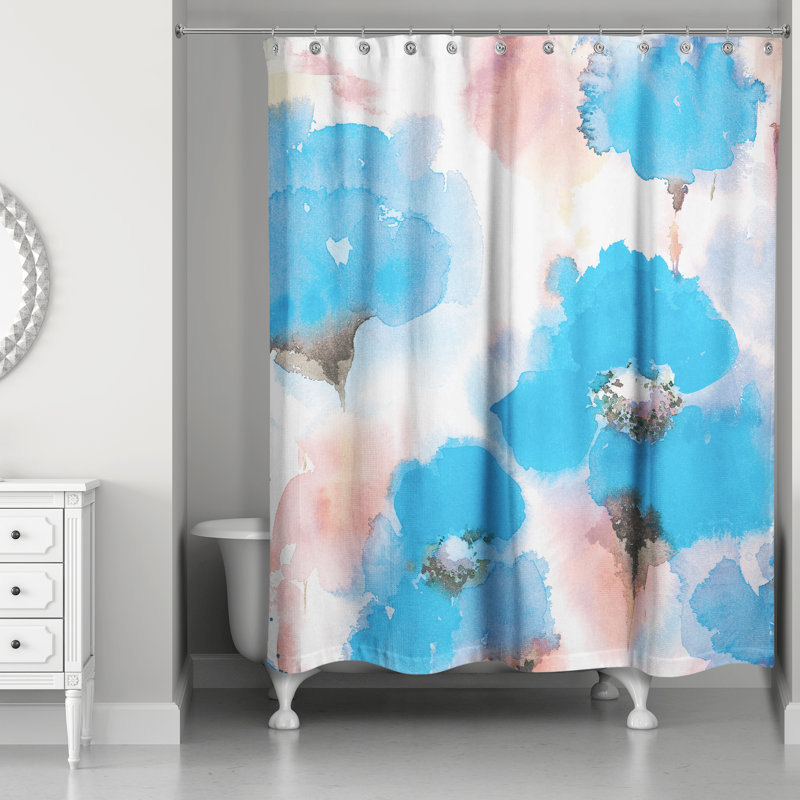 Rideau de douche simple aquarelle Esmond