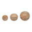 Davy Set of 3 Decorative Orbs - Contemporary Rustic Brown Wooden Round Orb Decor - Home or Office Table Accent Decoration - Home Gift Idea