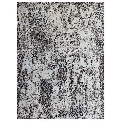 Hand Knotted Area Rug in Beige