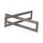 Modern Abstract Metal Sculpture - Contemporary Geometric Accent Decor Featuring Angular Intersecting Rectangles in Cast Aluminum and Stone for Bold Dimensional Display Art-277192916