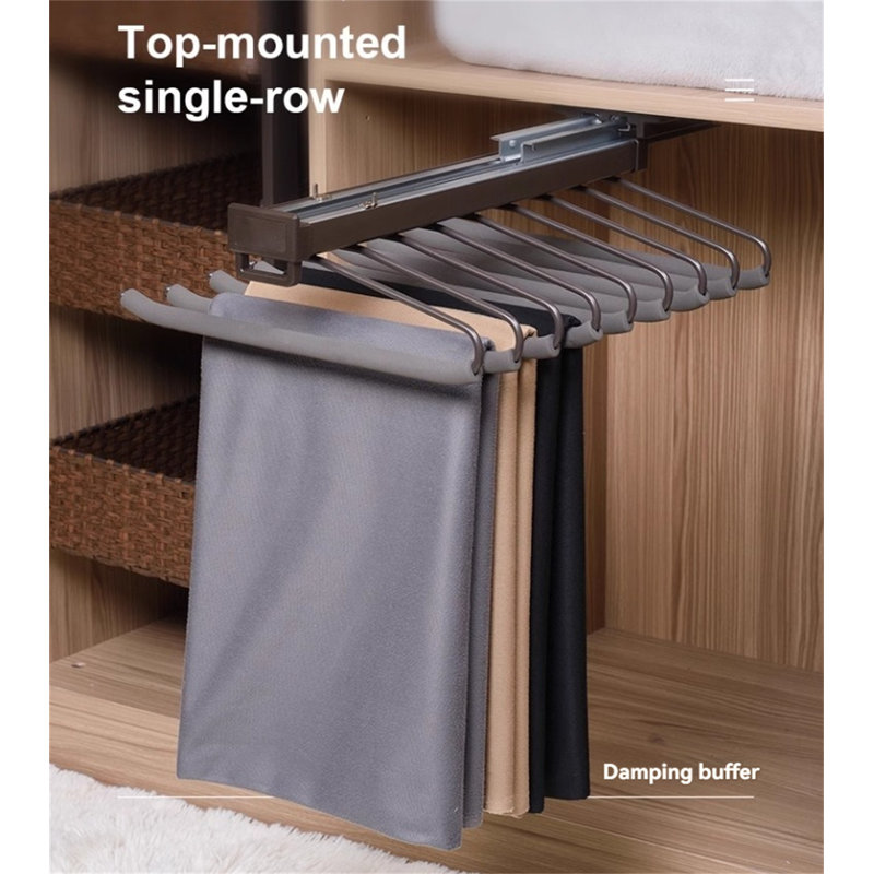 Toptrack Single-Row Pull-Out Pants Rack