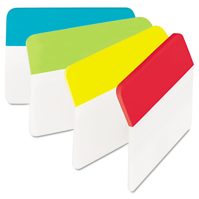 Post-it 2" Angled Filing Tabs in Assorted Primary Colors